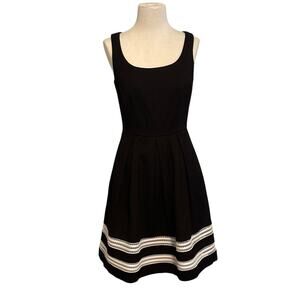 Carmen Marc Valvo‎ Black and White Fit and Flare Mini Dress